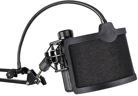 Bediffer U-Type Bop Net Pop-filter med Effektiv Brusisolering för Sånginspelning, Hållbart ABS-material, 5,20 Storlek, 1 Enhet