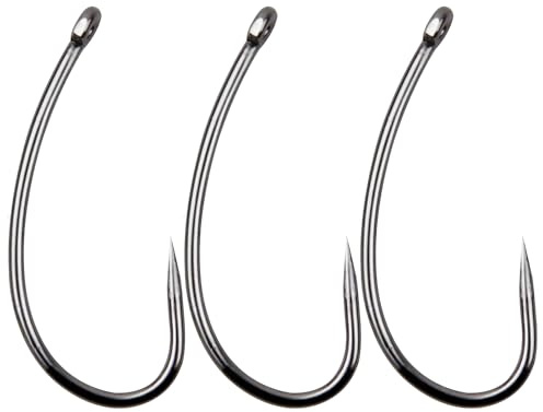 100pcs Barbless Carp Fishing Hooks Curve Shank Barbless Hooks Fly Tying Live Bait Hooks for Freshwater Saltwater Size 2 4 6 8 10