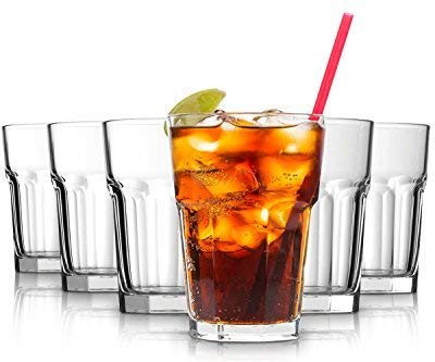 Pasabahce Casablanca Bicchieri per acqua – Lavabile in lavastoviglie – Set da 6 pezzi – 365 ml – Tutti i bicchieri sono soffiati da un unico pezzo e hanno il bordo lucidato.