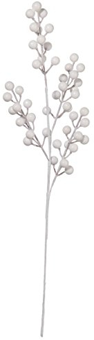 ASA Deko Beerenzweig Kunststoff Weiß, Größe: 49cm, 66483444