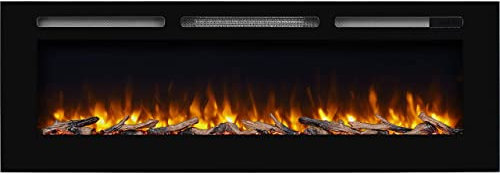 Endeavour Fires Hawnby Recessed Electric Fire with 7 day Programmable Remote Control, 1&2kW, Log & Crystal Set(60)