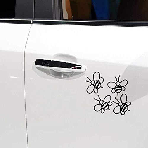 Stukk Stickers Bienen und Gänseblümchen, Schablone, lustig, Fensteraufkleber, Vinyl, 15,3 x 19,2 cm, Schwarz