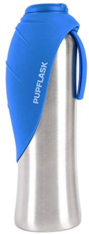 Tuff Pupper | Grande Bouteille d'eau pour Chien | 27 ou 40 OZ en Acier Inoxydable | Distributeur d'eau Pratique| Bol d'eau de Voyage pour Chiot | Bouteille d'eau Portable (40 oz, Nebulas Blue)