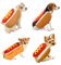 Halloween Kostüm Hund Haustier Hund Katze Halloween Kostüme, Fansu Einstellbare Warme Kleidung Netter mit Kapuze Pullover Hundepullover Party Cosplay Dekoration (L,Hot Dog)