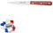 Les Colis Noirs LCN - Couteau Office Lame 10cm INOX Manche Bois La Fourmi - Ustensile Cuisine Légume - 030