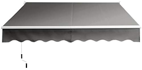 COSTWAY Gelenkarmmarkise Markise, 300 x 250cm Terrassenmarkise mit Alu-Rahmen & Handkurbel, Sonnenmarkise 40-100° Winkel einstellbar, Sonnenschutz & Wasserdicht Balkonmarkise für Balkon, Terrasse