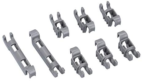 DL-pro Lager Klammernset für Stachelreihen für Bosch Siemens 00611472 611472 Lager Clips Befestigung Klappstachelreihe für Unterkorb Geschirrkorb unten Geschirrspüler Spülmaschine…