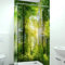 DRUCK-EXPERT Premium Duschrückwand 0,4 mm selbstklebendes Hart-PVC, Größe:2 x B 103 x H 240 cm Hochformat, Muster:Waldlichtung