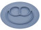 ez pz Mini Matte (Indigo) - 100% Silikon Saugteller mit integriertem Tischset für Säuglinge + Kleinkinder - Erste Lebensmittel + Selbstfütterung - Kommt mit einer wiederverwendbaren Reisetasche - 6