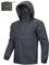 Outdoor Ventures Veste de pluie pour homme,Pull imperméable avec capuche,Veste réfléchissante,Veste légère,Veste coupe-vent respirante,Pour la randonnée, la course à pied en plein air, gris foncé, S