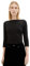 TOM TAILOR Damen Basic T-Shirt mit 3/4-Arm, 14482 - Deep Black, XL