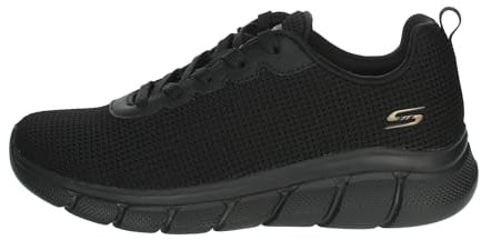 Skechers Women's BOBS B Flex Visionary Essence, Black Knit/Trim, 4.5 UK