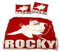 DOTERO Boxerkönig Bettwäsche-Sets,Rocky Bettwäsche 155x220 Für Jungen Erwachsener,Bettbezug Und Kissenbezug 80x80cm (4,220x240+80x80cm)