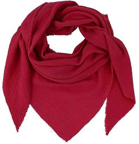 Gloop Damen Schal XXL Strick Dreieck Schal Halstuch Baumwolle Dreieckstuch Musselin Schal ohne Kratze an Haut Made in Italy