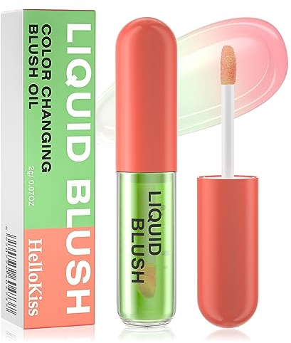 Farbwechselndes Rouge-Öl, flüssiges Rouge-Öl für alle Hauttöne, wasserfestes und lang anhaltendes Rouge, taufrisches & natürliches Rouge-Finish
