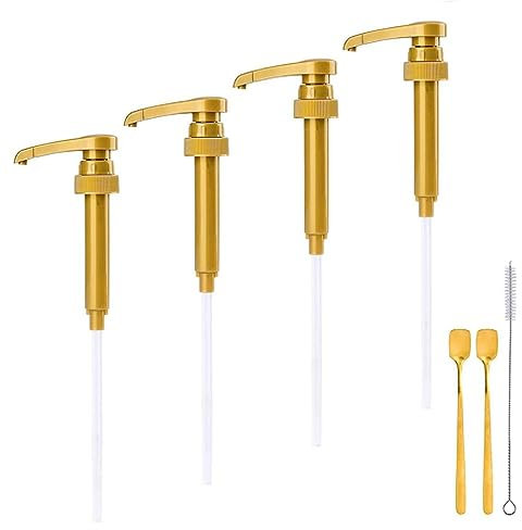 Sirop de café Paquet de pompe à sirop réutilisable et fiable Distributeur de bouteilles de sirop Remplacement pour une utilisation quotidienne à la maison Outil de cuisine Bouteille de sirop Pompe