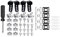 Oshhni 61-teiliges Eishockey-Visier-Hardware-Set, Helm-Visier-Schrauben, Muttern, Wahsers-Ersatzteile für Softball-Fußball
