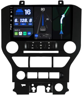 BXLIYER - 6G+128G - Android 16 Autoradio para Ford Mustang (2015-2020) - Inalámbrico CarPlay/Android Auto - LED Cámara & Mic - IPS 9 Pulgada 2 DIN - Dab WLAN Volante 360-CAM Fast-Boot Bluetooth DSP