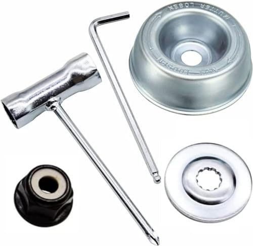 Blade Adapter Attachment Kit-Thrust Washer Rider Plate Collar Nut Wrench-Blade Adapter Kit for Stihl FS55 FS56 FS80 FS85 FS90 FS100 FS110RX FS120 FS130 FS200 FS250 FR220 FR350 FR450 Trimmer Weed Eed