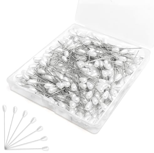 200 Hochzeitsblumen-Nähnadel,Quiltnadeln Schneiderin Pins,Nähnadeln Stecknadeln,Perlenkopfnadeln,Lange anstecknadeln Sewing pins,gerade Nadeln Blume Perle Pins Nähen Pins Hochzeit Pins
