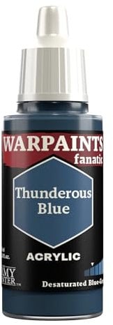 The Army Painter, Warpaints Fanatic Thunderous Blue Single Acrylics, Miniature Hobby Painting, Quality Paint for Miniature Wargaming