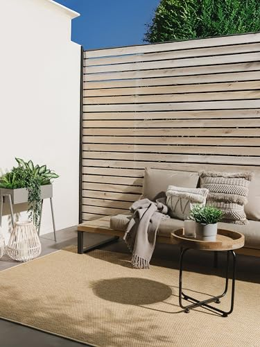 benuta Basic In- & Outdoor Teppich Iowa - Beige 200x300 cm - Boho Jute-Look - Wetterfest & UV-beständig für Balkon, Terrasse, Garten, Küchenteppich & Wohnzimmerteppich - Strapazierfähig & Robust