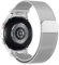 Astorgos Cinturino in Metallo Compatibile con Samsung Galaxy Watch 7 FE 6 5 4 40mm 44mm/Watch 6 4 Classic 43mm 47mm 42mm 46mm/Watch 5 Pro 45mm, Cinturino Magnetico in Maglia Milanese, Argento