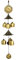 NHPY 1 Stück Windspiele Für Draußen Hängend, Tai Chi Windspiel Metall, Windspiel Garten, Vintage Glockenspiel Garten, Doppelpagodenmuster Metall-Windspiel Für Den Innen- Und Außenbereich, 40 Cm