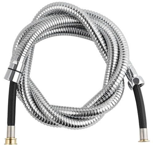 Hibbent 16mm (Outer)/10mm(Inner) Large Bore Shower Hose 2m -Supper Low Water Pressure Boosting Shower Hoses,with Nylon Braided Inner Hose,Universal Anti-Kink and Leak-Proof