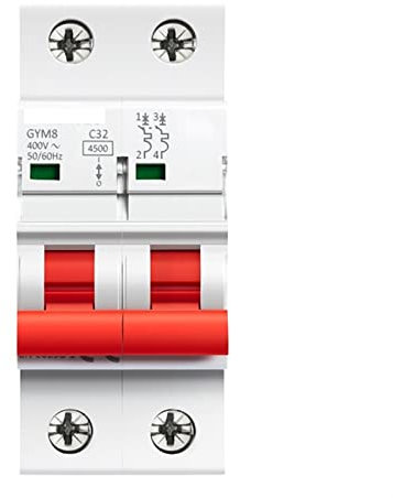 CPDHJMZO Disjoncteur Double Barre Din Rail MCB 4.5ka Disjoncteur Miniature 6 3a AC Typ(25 V)