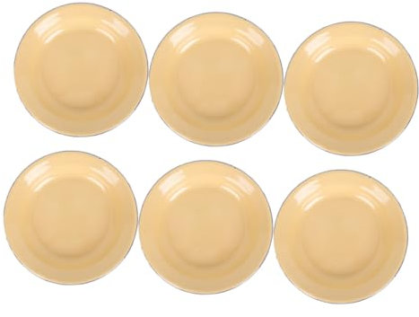 GALPADA 6pcs Enamel Dinner Plates Unbreakable Enamelware Salad Dishes for Camping and Picnic Enamel Serving Platters As Fruit Plates