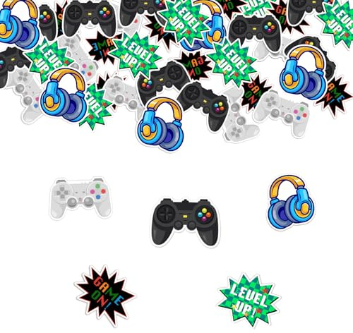 Gamer Birthday Party Decorations - Gaming Birthday Party Decorations, Confetti Scatter Decoration, Baby Welcome Party Table Supplies, Video Game Decoration