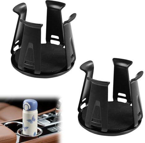 2 Pcs Self Adhesive Car Drink HoldersCar,Car Cup Holder Insert,Cup Holder For Cars To Use Automotive Interior Accessories,Car Interior Self-Adhesive Cup For Fixing Water Cups And Drinks (Black)