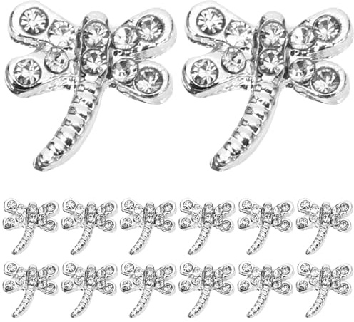 Beaupretty Adornos para Uñas Diseño de 20 Piezas que Añade Brillo y Glamour de Aleación en Color Plata Diseño de Manicura DIY en Decoración de Uñas