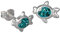 Teenie-Weenie Ohrstecker für Kinder 925 Silber türkis Fisch Ohrringe D3SDO8008T Silber Ohrschmuck für Kinder