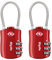 Diyife TSA Equipaje Locks, [2 Paquetes] 3 DíGitos Seguridad Candado, CombinacióN Candados, Bloqueo De CóDigo Para Maletas Equipaje Viaje, Etc. (Rojo)