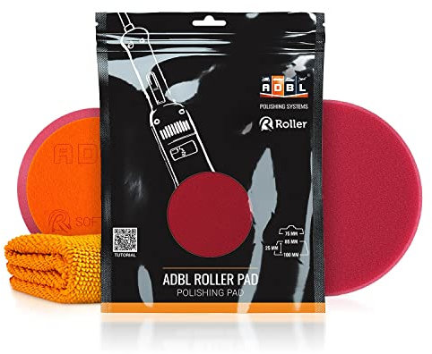ADBL Roller Pad-R Soft Polierpad - Polierschwamm für Ø75mm Stützteller - Profi Polierpad mit Klettverschluss - Polierschwamm, Auto Polieren, Schwamm Polierteller