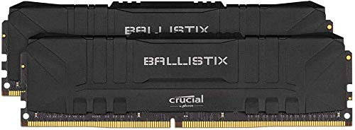 Crucial Ballistix BL2K16G26C16U4B 2666 MHz, DDR4, DRAM, Desktop Gaming Speicher Kit, 32GB (16GB x2), CL16, Schwarz, Standard: 32GB (16GBx2)