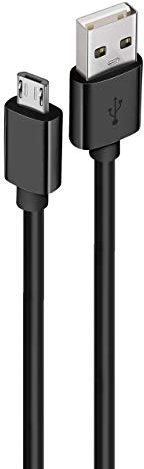 Just Accessories® For Samsung Galaxy A10, A10s Extra Long Charger Micro USB Cable Power Lead Data Sync (50cm 0.5 Metre, Black)
