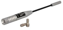 CARTREND 10504 Antennenstab Aluminium mit Gewindeadapter für alle gängigen vorhandenen Dach-Anschluss-Sockel 18 cm, chrom, silber/schwarz