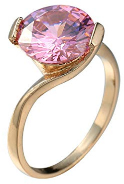 Beydodo Trauring mit Stein Frauen Versilbert, Verlobungsring Solitärring mit Zirkonia Ring Silber Gold Eheringe Nickelfrei
