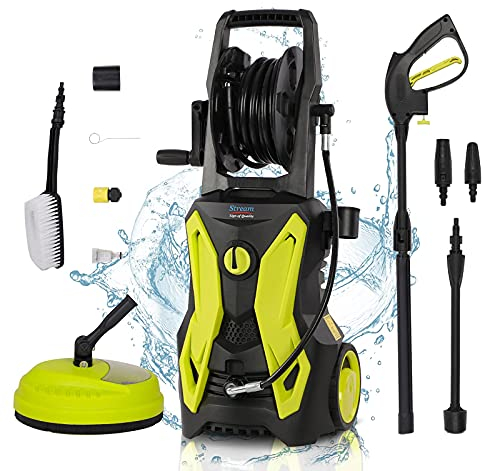 2000W Pressure Washer, 150Bar 450H/L Portable Car Power Washer Jet Washer Patio Cleaner with Accessories for Cleaning Patio and Car