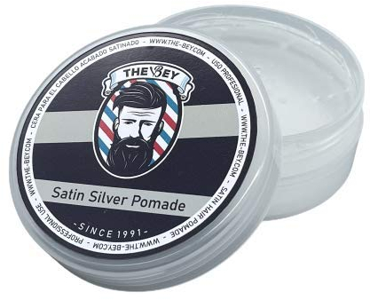 Satin Silber Pomade Fixierwachs - Satiniert mit mittlerem Glanz - Wachs auf Wasserbasis