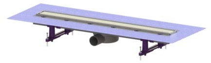 KESSEL Duschrinne Linearis Comfort L: 750 mm, Auslauf seitlich DN 50, WaD 45600.83M