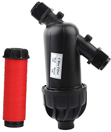 Tyenaza Filtro Irrigazione Giardino a Goccia - 130 Micron Filtro a Disco di Alta Efficienza per Serra, Agricoltura e Varie Applicazioni