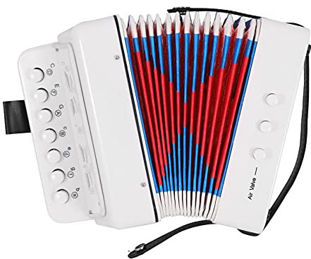 Summina - Acordeón de 10 teclas - Instrumento musical fabricado en ABS (acrilonitrilo butadieno estireno) - Perfecto para los más pequeños, excelente idea regalo para Navidad