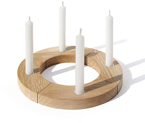 Side by Side Adventskranz Eichenholz 40136