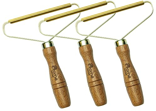 3 Pcs Double-Sided Carpet Scraper Tool & Lint Remover with Ergonomic Elegant Handle | Pet Hair Remover, Carpet Brush & Fabric Depiller for Clothes & Rugs Brush | Perfect for Homes, Cars & Workspaces