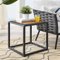 Modway Stance Outdoor Patio Aluminium Beistelltisch in grauem Naturschnitt
