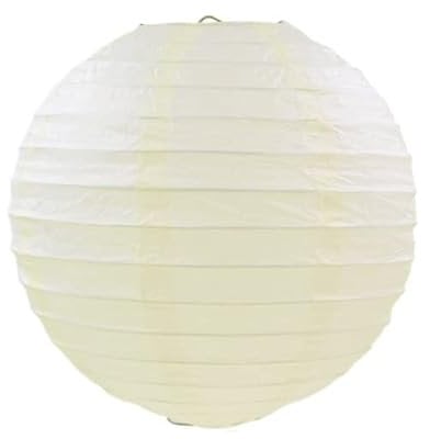 4-6-8-10-12-14-16 Zoll Runde chinesische Papierlaterne Weihnachten Weihnachten Halloween Hochzeit Dekorative hängende weiße Papierlampen Lampion-Beige, 6 Zoll 15 cm
